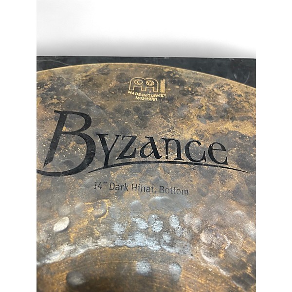 Used MEINL 14in Byzance Dark Hi Hat Pair Cymbal