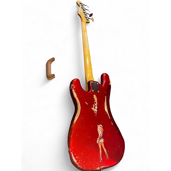Used 2018 Fender P-Bass Relic 1963 Candy Apple Red Electric Bass Guitar