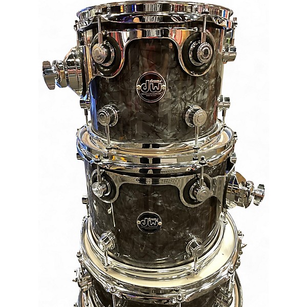 Used DW 5 Piece Performance Series black diamond Drum Kit