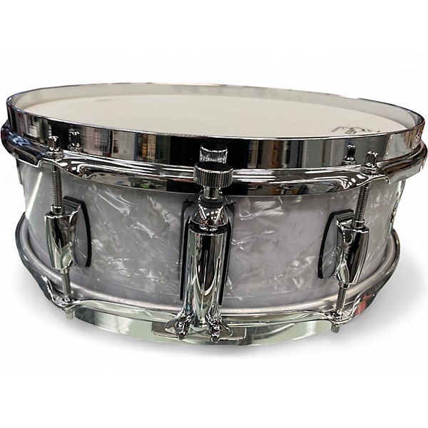 Used Gretsch Drums 13X4.5 Brooklyn Series Snare white marine pearl Drum