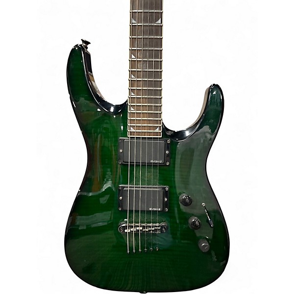 Used Jackson MG Series Dinky Green Black Fade Solid Body Electric Guitar