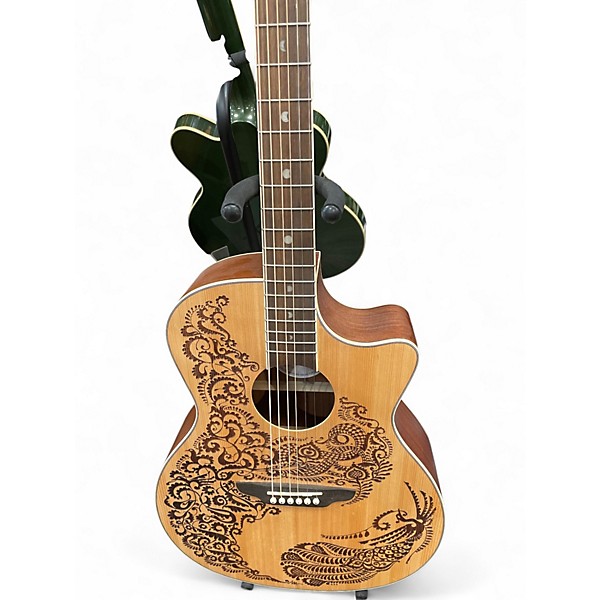Used Luna Henna Paradise Natural Acoustic Electric Guitar