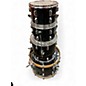 Used Pearl 4 Piece WOOD FIBERGLASS Black Drum Kit