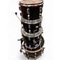 Used Pearl 4 Piece WOOD FIBERGLASS Black Drum Kit