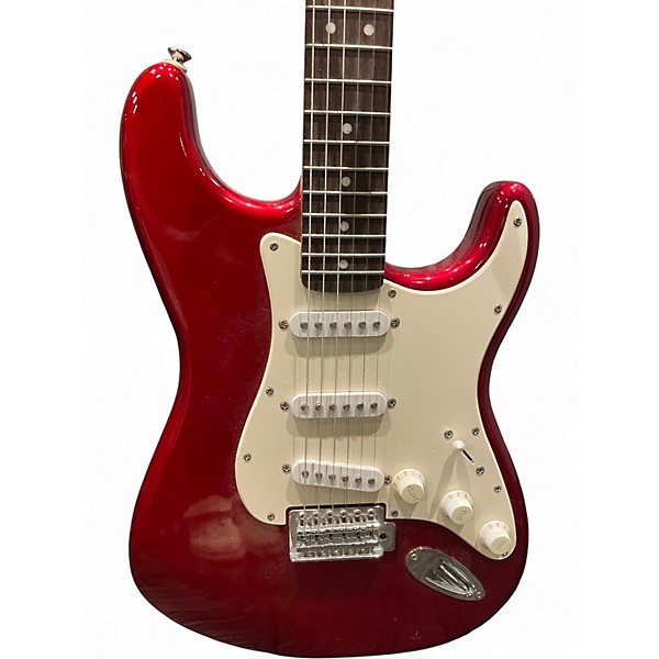 Used Squier Affinity Stratocaster Candy Apple Red Metallic Solid Body Electric Guitar