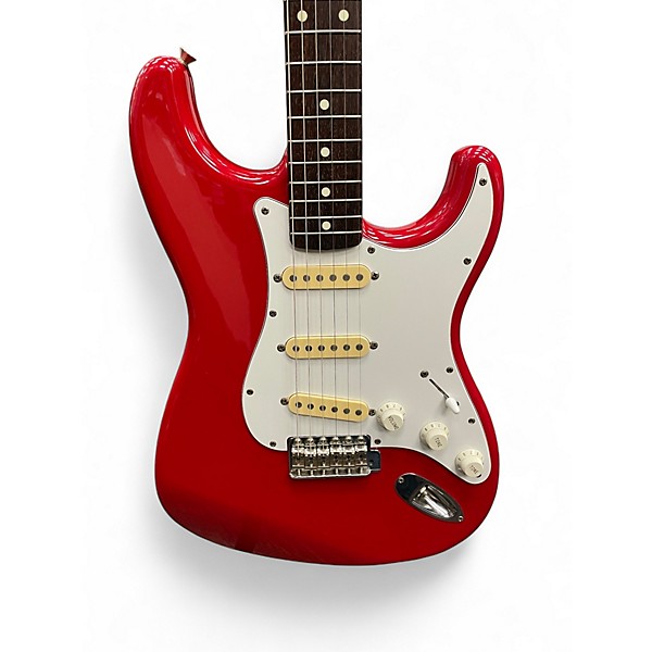 Vintage 1980s Squier Affinity Stratocaster Dakota Red Solid Body Electric Guitar