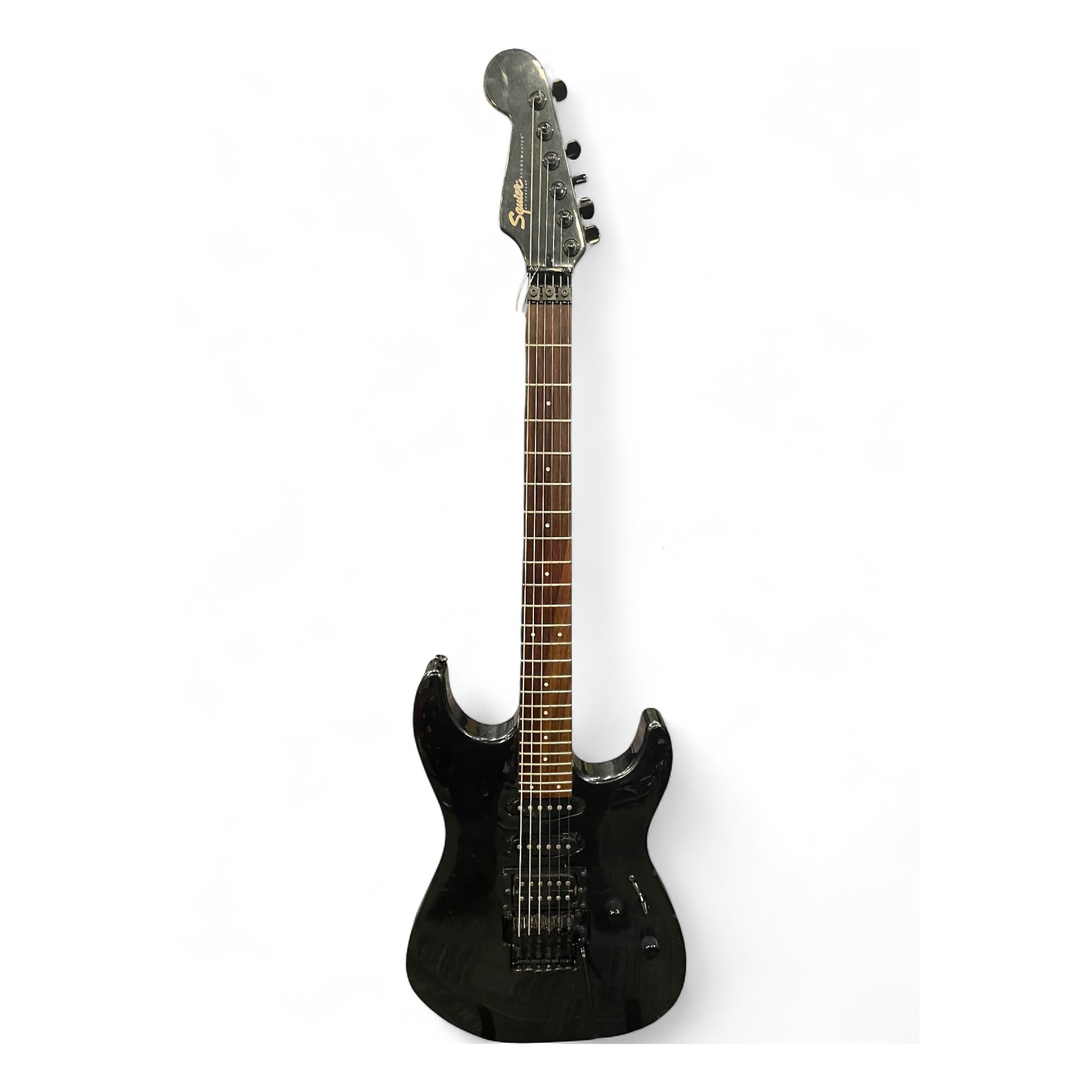 Used Squier STAGEMASTER Black Solid Body Electric Guitar Black