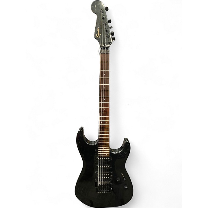 Used Squier STAGEMASTER Black Solid Body Electric Guitar Black