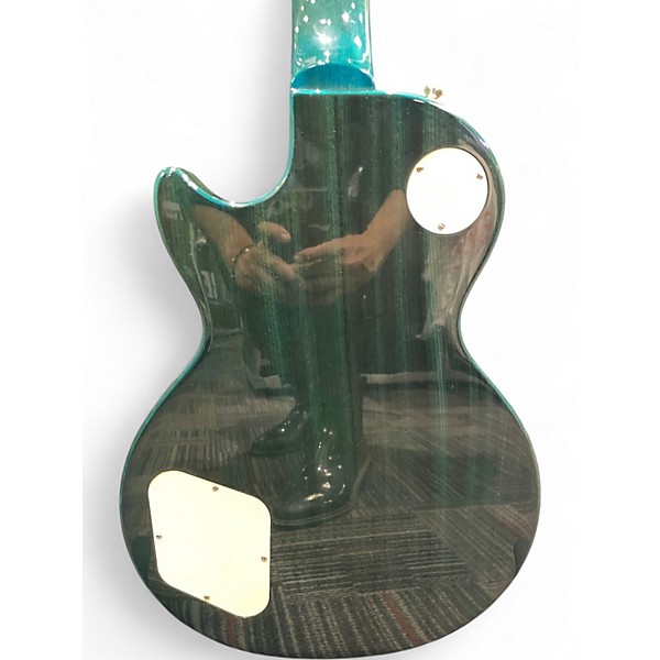 Used Epiphone Les Paul Standard 1960s Quilt Top Transparent Blue Solid Body Electric Guitar