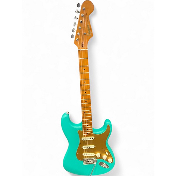 Used Squier 40th Anniversary STRATOCASTER SATIN SEA FOAM GREEN Solid Body Electric Guitar