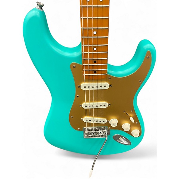 Used Squier 40th Anniversary STRATOCASTER SATIN SEA FOAM GREEN Solid Body Electric Guitar