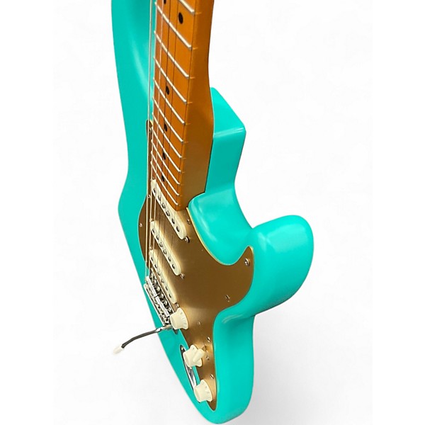 Used Squier 40th Anniversary STRATOCASTER SATIN SEA FOAM GREEN Solid Body Electric Guitar