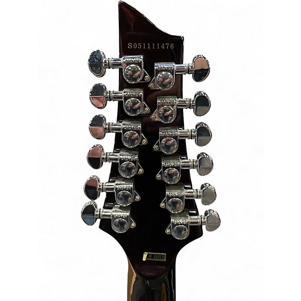 Used Schecter Guitar Research C/SH12 Trans Red Hollow Body Electric Guitar