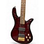 Used Spector NS94 TRANS RED Electric Bass Guitar