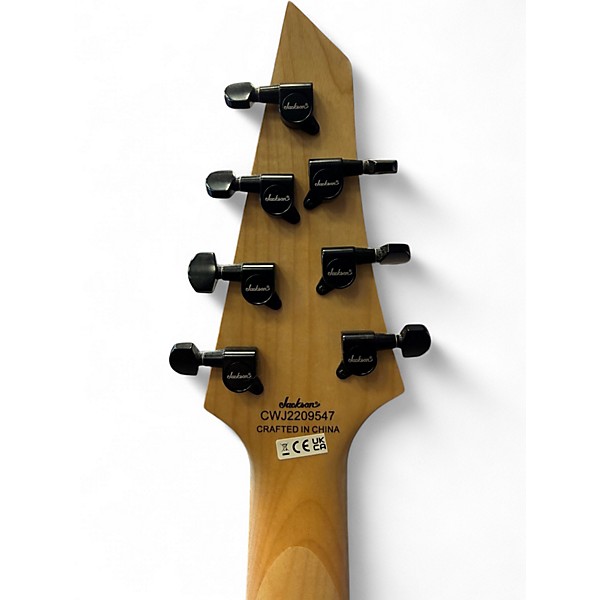 Used Jackson JS22-7 Dinky 7 String Black Solid Body Electric Guitar