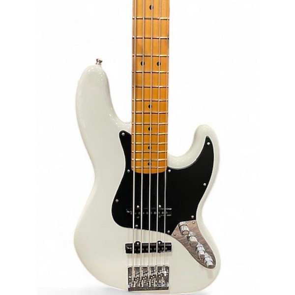 Used Fender American Ultra II Jazz Bass Alpine White Electric Bass Guitar