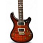 Used PRS SE Custom 24 Semi-Hollow Piezo Orange Tiger Burst Hollow Body Electric Guitar