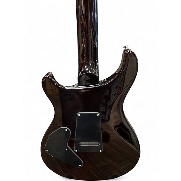 Used PRS SE Custom 24 Semi-Hollow Piezo Orange Tiger Burst Hollow Body Electric Guitar