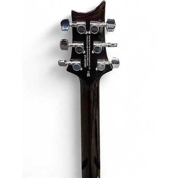 Used PRS SE Custom 24 Semi-Hollow Piezo Orange Tiger Burst Hollow Body Electric Guitar