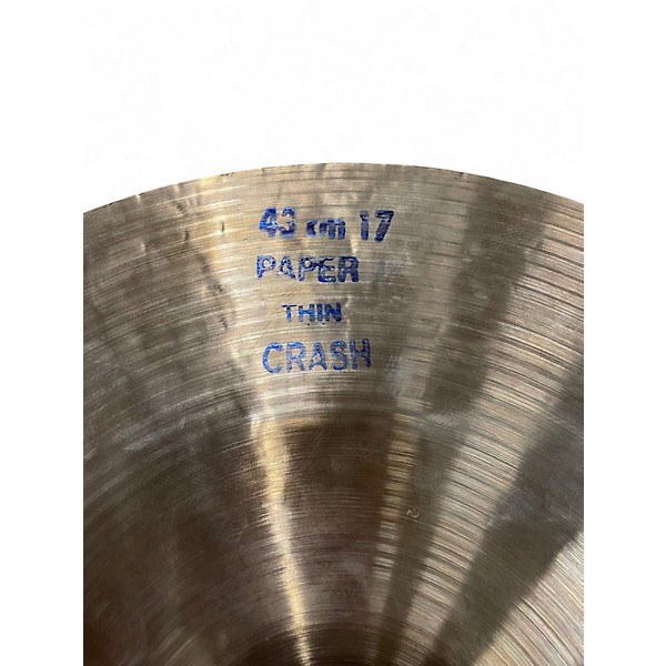 Used Bosphorus Cymbals 17in TRADITIONAL THIN CRASH Cymbal