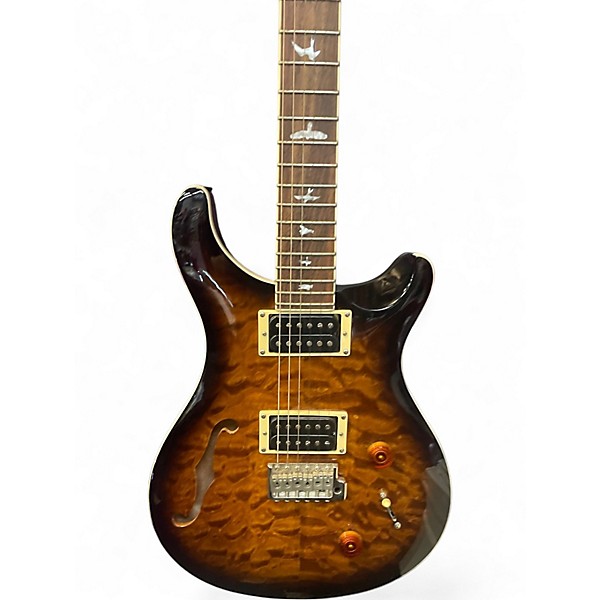 Used PRS SE Custom 22 Semi-Hollowbody Tobacco Burst Hollow Body Electric Guitar