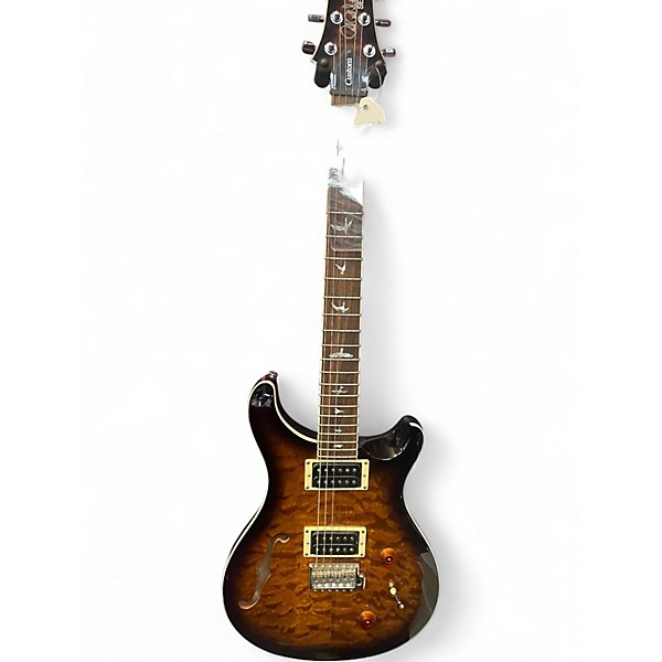 Used PRS SE Custom 22 Semi-Hollowbody Tobacco Burst Hollow Body Electric Guitar