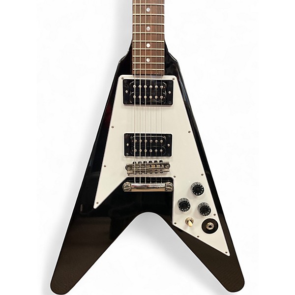 Used Epiphone KIRK HAMMETT 1979 FLYING V Black Solid Body Electric Guitar