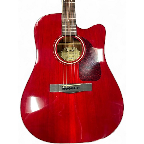 Used 2017 Fender CD140SCE Cherry Stain Acoustic Electric Guitar