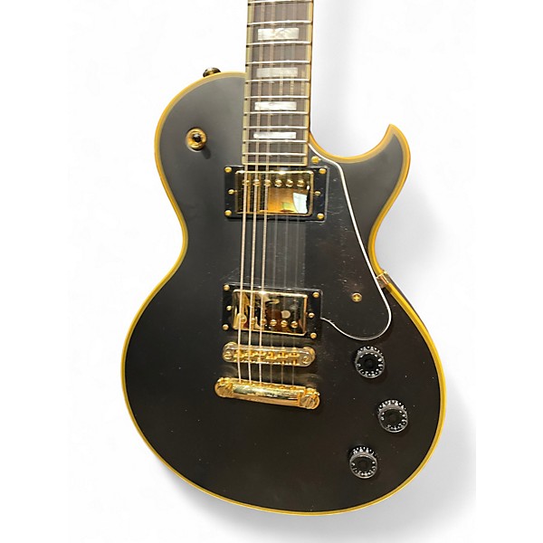 Used Schecter Guitar Research DIAMOND SERIES SOLO II CUSTOM Black and Gold Solid Body Electric Guitar