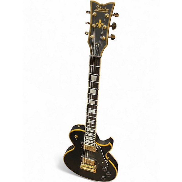 Used Schecter Guitar Research DIAMOND SERIES SOLO II CUSTOM Black and Gold Solid Body Electric Guitar