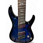 Used Schecter Guitar Research Omen Elite 8 Multiscale Blue Burst Solid Body Electric Guitar