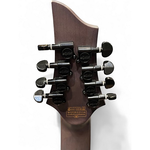 Used Schecter Guitar Research Omen Elite 8 Multiscale Blue Burst Solid Body Electric Guitar