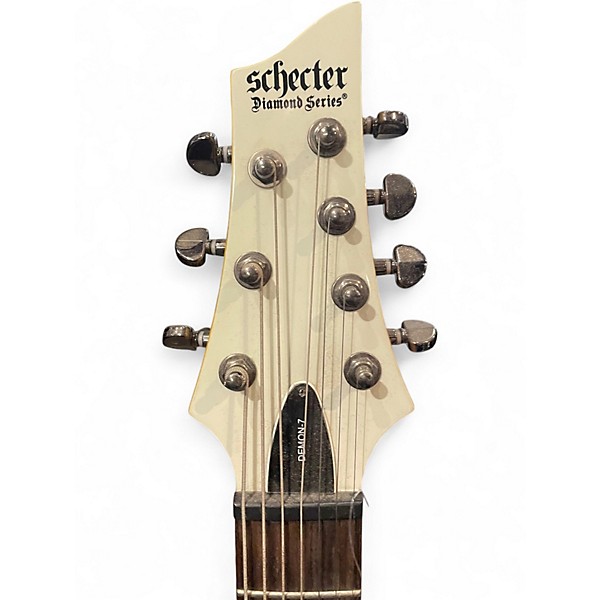 Used Schecter Guitar Research Schecter Demon-7 VINTAGE WHITE Solid Body Electric Guitar