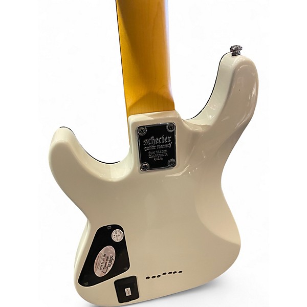 Used Schecter Guitar Research Schecter Demon-7 VINTAGE WHITE Solid Body Electric Guitar