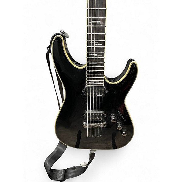 Used Schecter Guitar Research Blackjack C1 Gloss Black Solid Body Electric Guitar