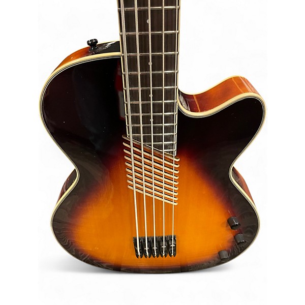 Used Washburn AB-45 Sunburst Electric Bass Guitar