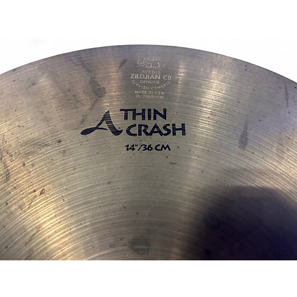 Used Zildjian 14in A Series Thin Crash Cymbal