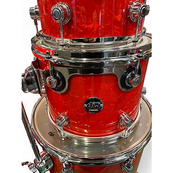 Used DW 4 Piece Performance Series Red Ice Drum Kit