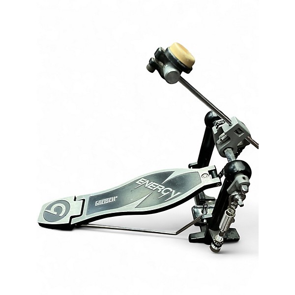 Used Gretsch Drums Large ENERGY KICK PEDAL Black and Silver Drum