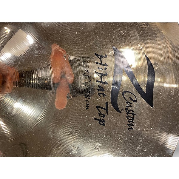 Used Zildjian 15in Z Custom Hi Hat Pair Cymbal