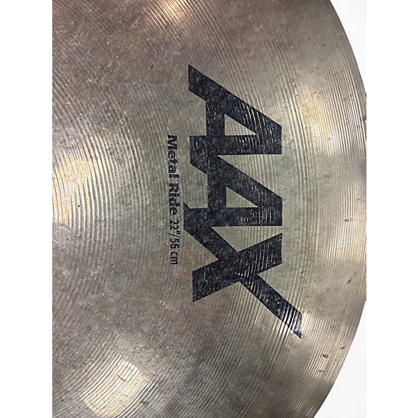 Used SABIAN 22in AAX Metal Ride Brilliant Cymbal