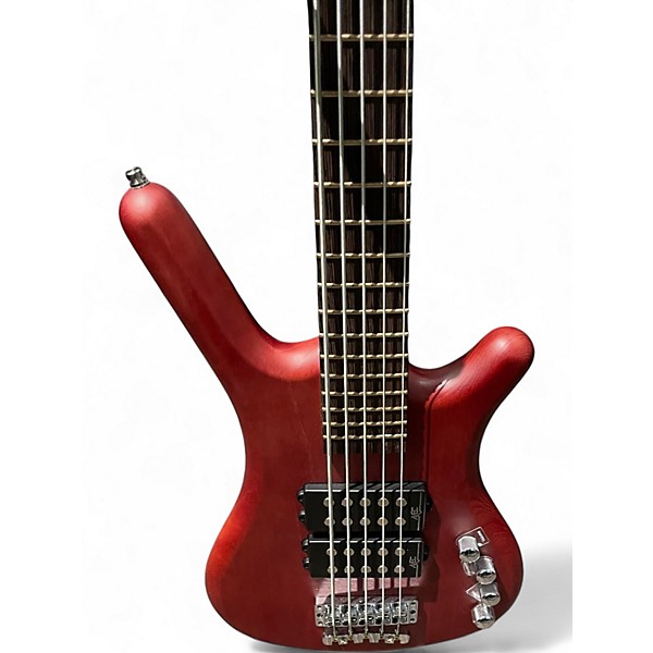 Used RockBass by Warwick CORVETTE $$ 5 RED Electric Bass Guitar