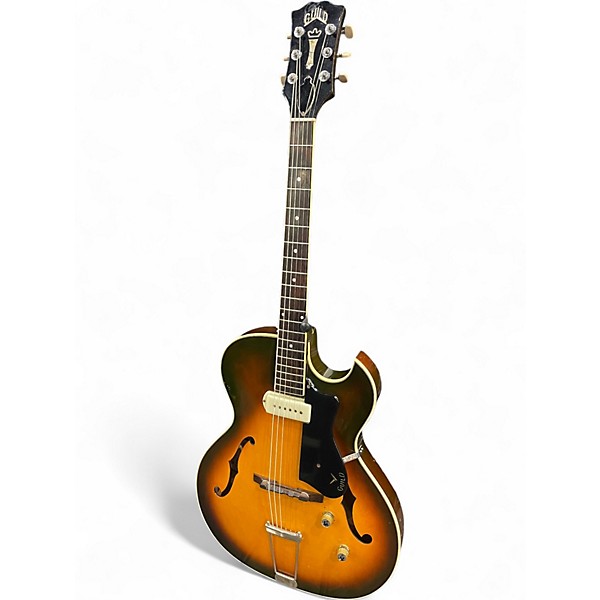 Vintage 1960 Guild T100 Sunburst Hollow Body Electric Guitar