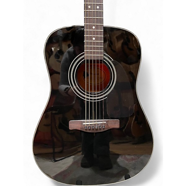 Used Fender CD60 Dreadnought Black Acoustic Guitar