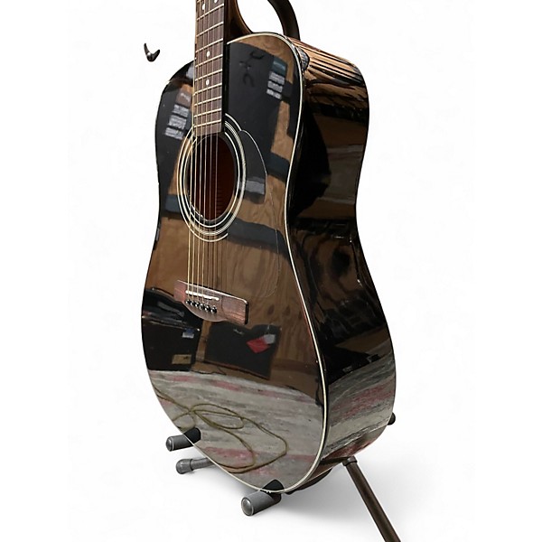 Used Fender CD60 Dreadnought Black Acoustic Guitar