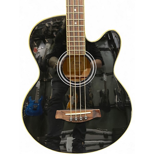 Used Ibanez AEB5E Black Acoustic Bass Guitar