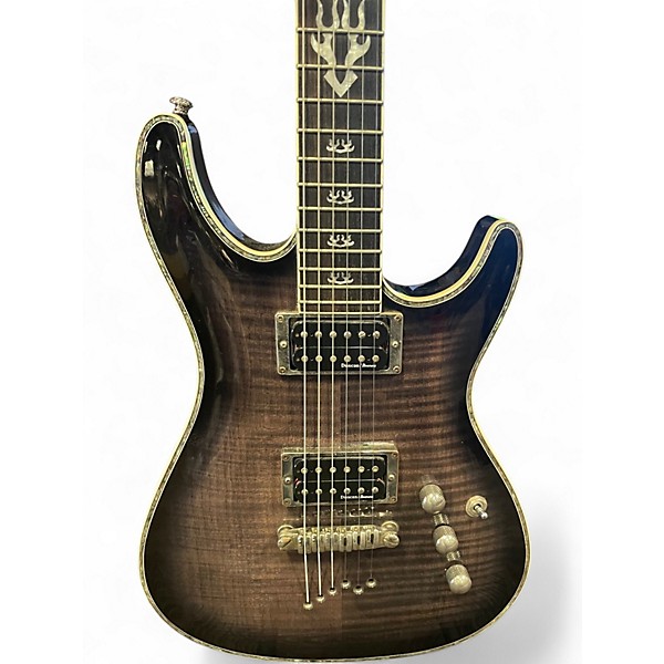 Used Schecter Guitar Research Demon 7 String Olympic White Solid Body Electric Guitar