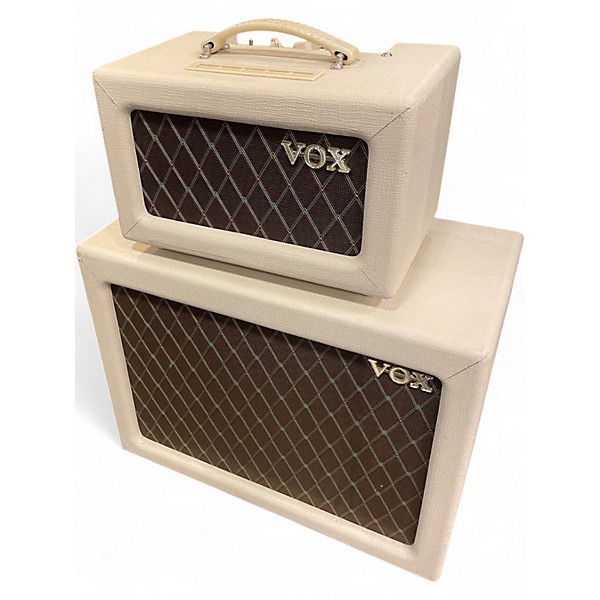 Used VOX AC4TVH 4-Watt 1x12" Mini Guitar Amp Half Stack with V112TV C Guitar Combo Amp