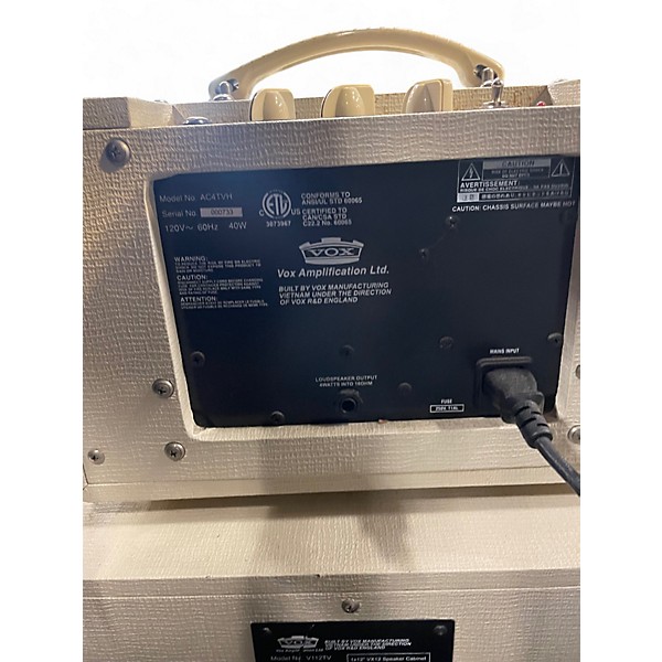 Used VOX AC4TVH 4-Watt 1x12" Mini Guitar Amp Half Stack with V112TV C Guitar Combo Amp