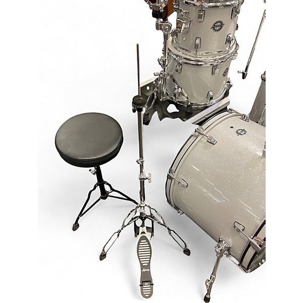 Used Ludwig 5 Piece Accent Silver Drum Kit